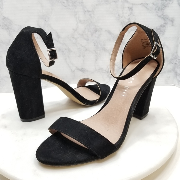 Steve Madden 6 Beella black strappy chunky heels - Picture 1 of 9
